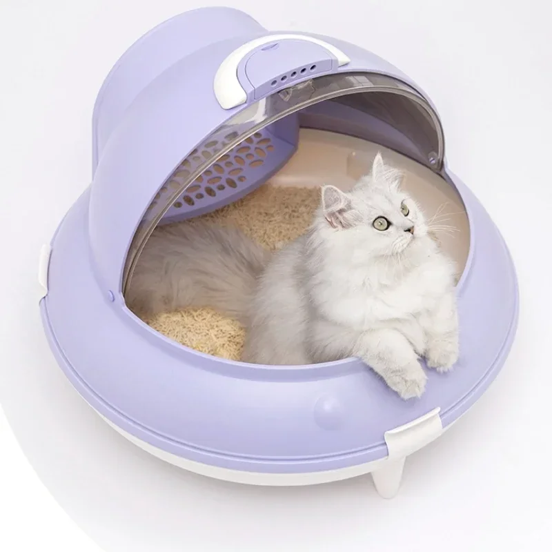 

Cute Creative Cat Litter Box Fully Enclosed Luxury Style Modern Design Cat Litter Box Fashion Portable Arenero Gato Pet Products