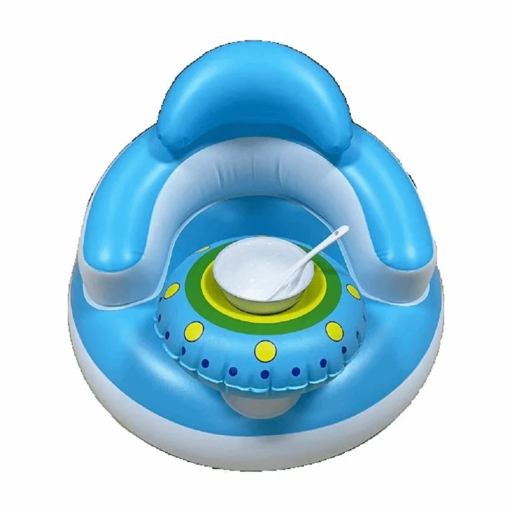 

Cartoon Inflatable Baby Sofa Self-Inflatable Music Feature Toddler Practice Sitting Stool Built in Air Pump Waterproof