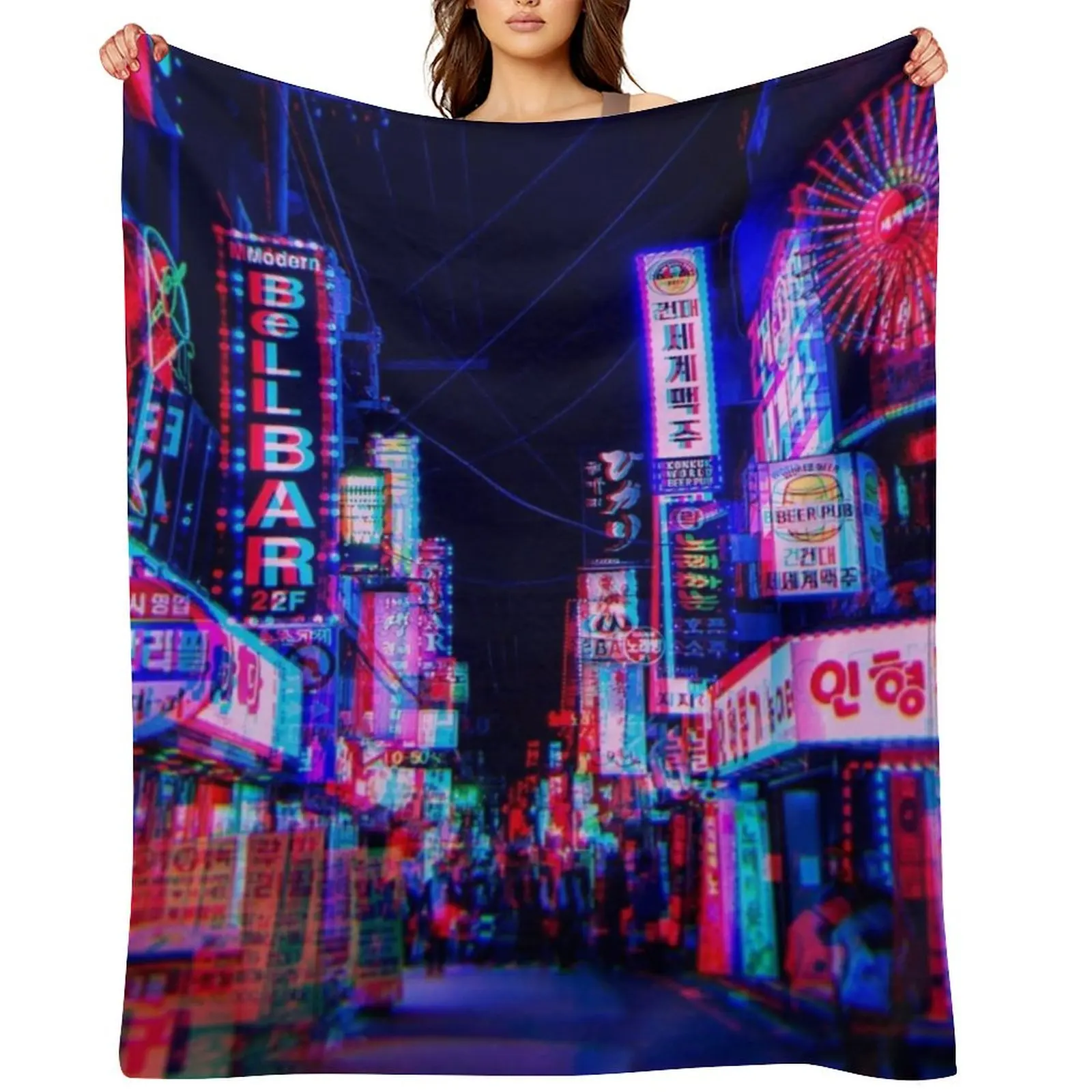 

lsd nights Throw Blanket Beach Soft Plaid For Decorative Sofa Plaid on the sofa Blankets