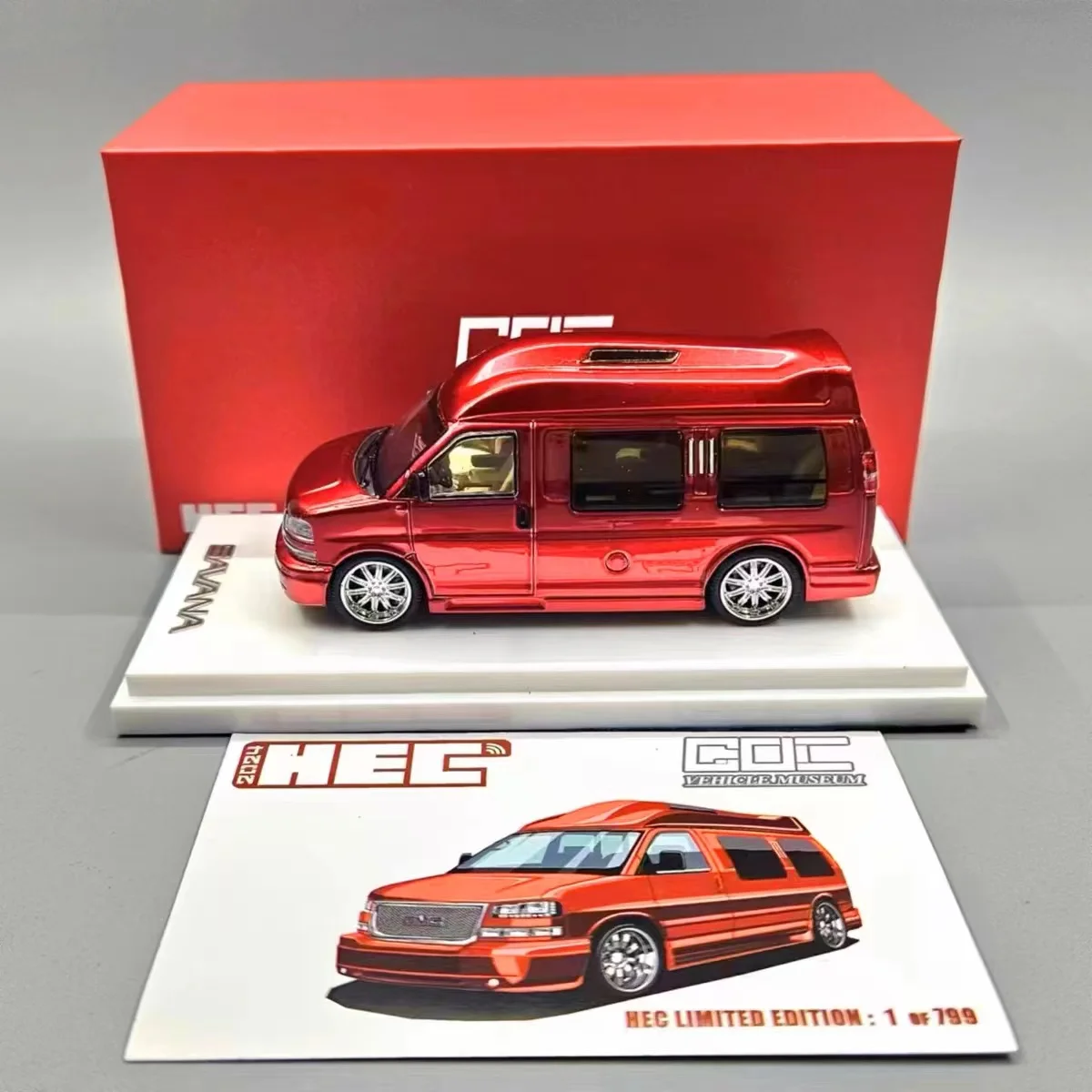 2024 HEC GOC 1:64 Ford Crown Victoria GMC SAVANA LIMITED diecast alloy car model