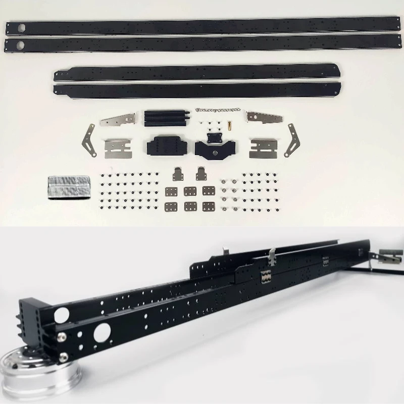 1/14 RC Truck 8x8 Chassis Frame Rails Aluminum Alloy Girder Beam Universal Part For Tamiya Truck 770s FH16 Actros MAN TGX Part