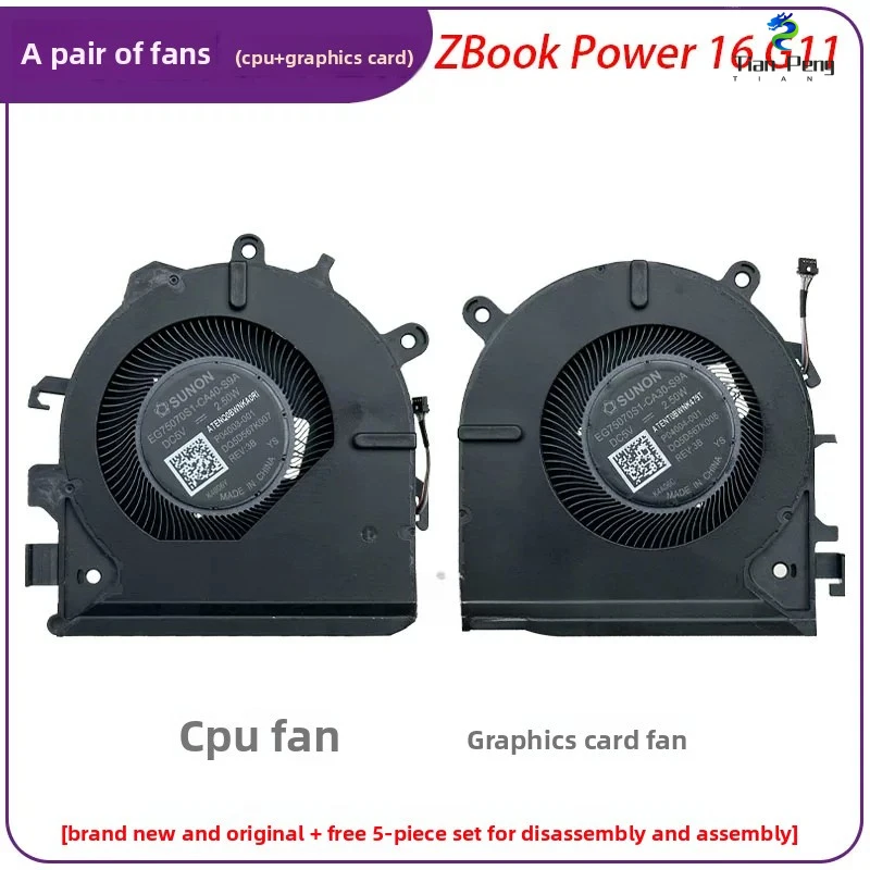 

New Original Laptop Cooling Fan For HP ZBook Power 16 G11 Workstation Notebook Internal Cooler Fan Replacement N72799 P04001-001