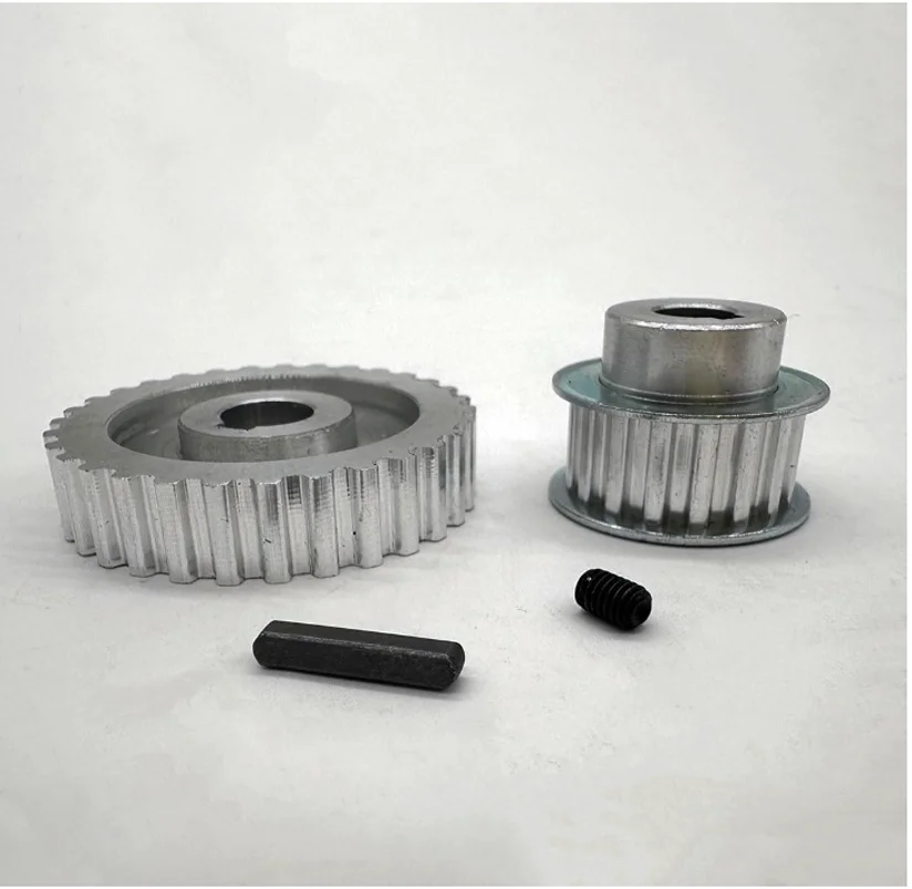 2PCs Synchronous Pulley Gear Motor Belt Gear Mini Lathe Metal Cutting Machine Gears