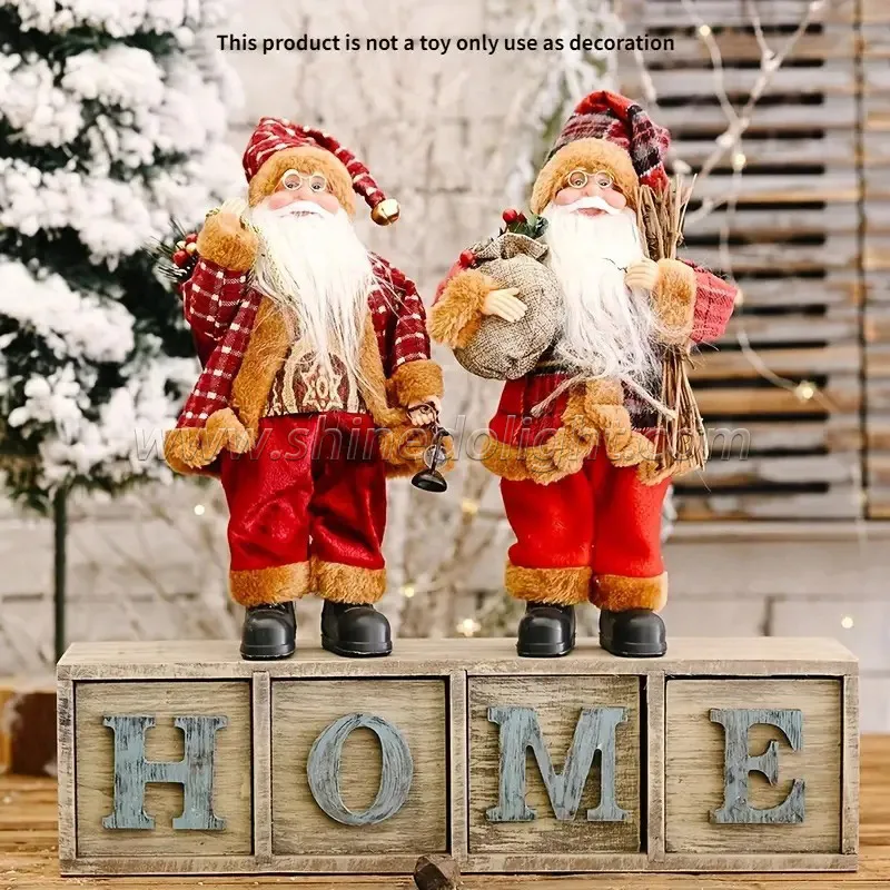 Christmas decoration standing posture Father Christmas doll creative new Christmas backpack old man doll ornaments home decor