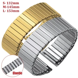 Elastic Stretch Watch Band 22mm Stainless Steel Strap for Samsung Galaxy Watch 4 5 6 Band for Huawei Metal Expansion Bracelet