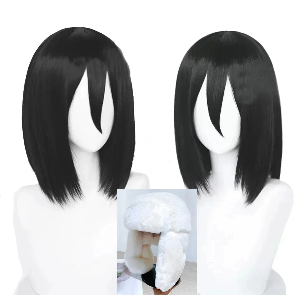 Fyodor Wig Bungo Stray Dogs Fyodor Dostoevsky Cosplay Wig Styled Short Black Heat Resistant Synthetic Hair Anime Wigs