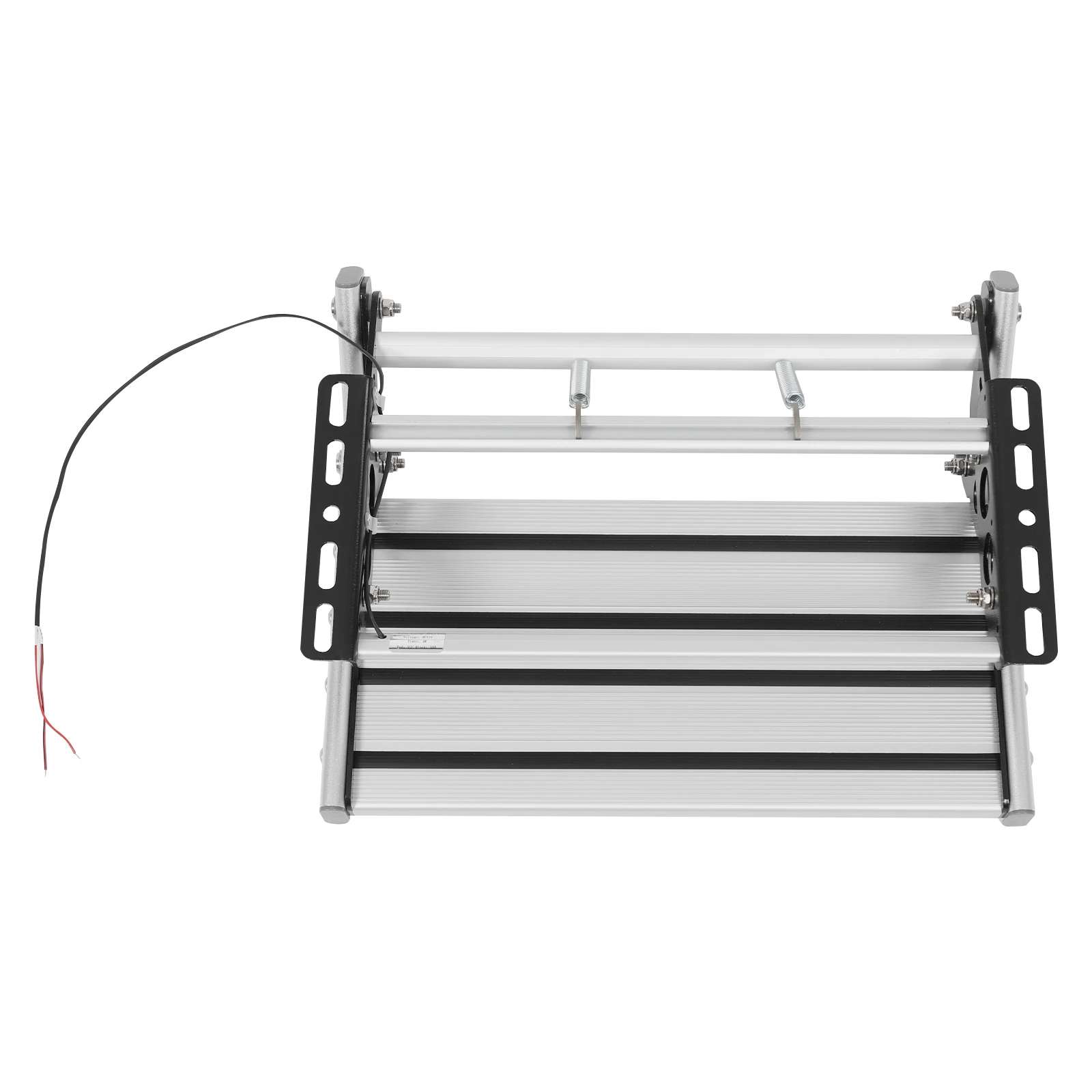 12V DX0110 マニュアル RV ステップ ウェルカムラダー 折りたたみキャラバンステップ キャンピングカーステップ LED ストリップライト付き シングルデッキ 150kg/330.69lbs