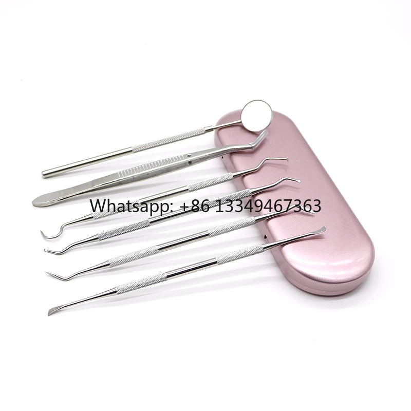

Manufacturer Set Teeth Kits Oral Cleaning Probe Tweezers Scaler Tools Fast Shipping