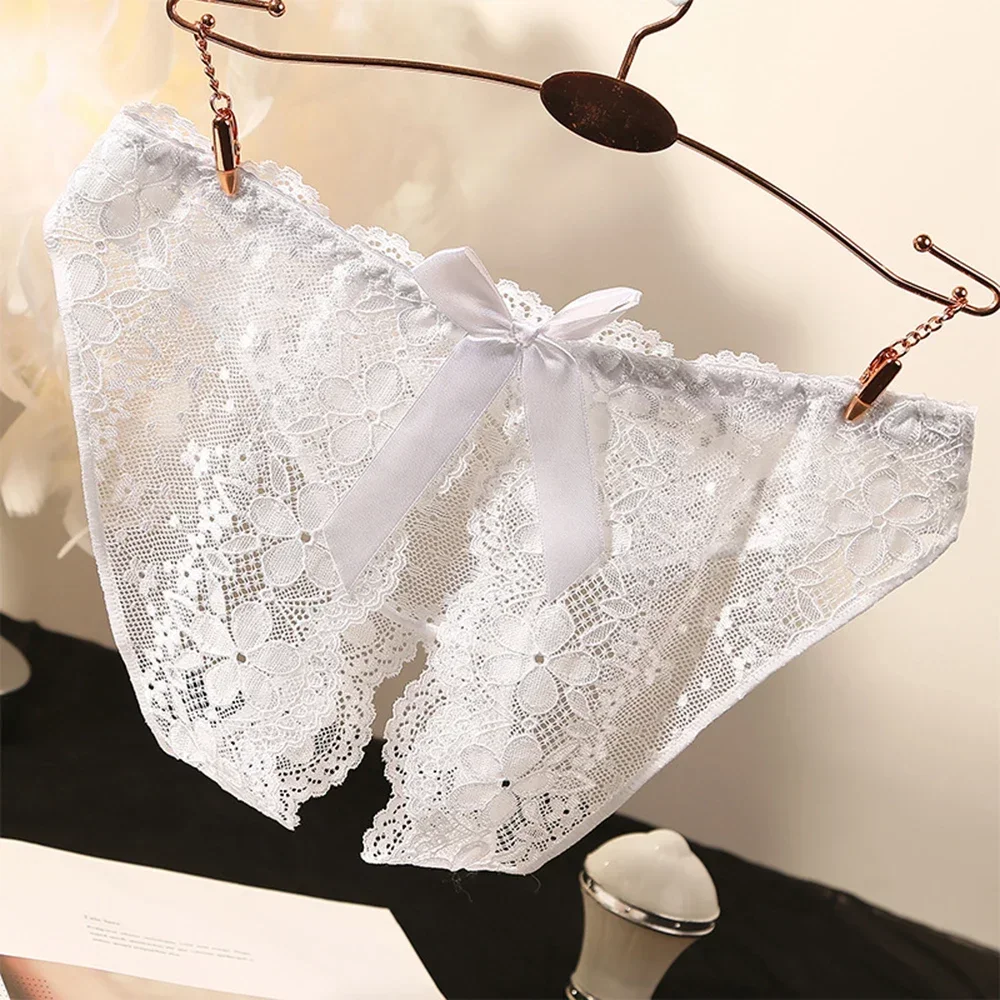 

Open Crotch Thong G-string Sexy Womens Lace Panties See Through Briefs Crotchless Underwear Floral Mesh Panties Sexy Lingerie A5