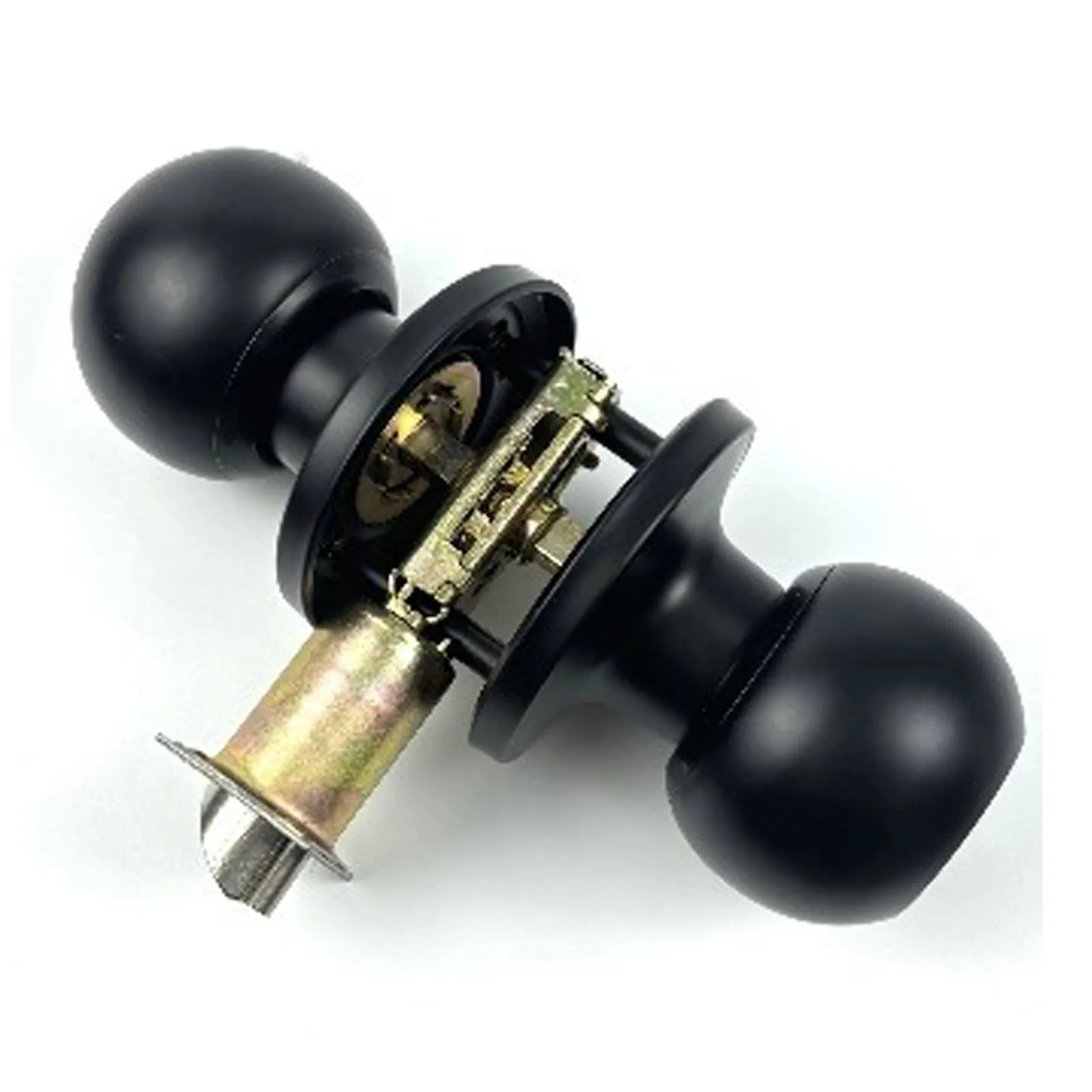 Bathroom Lock Round Handle for 30‑50mm Thick Door with 3 Keys Household Accessories