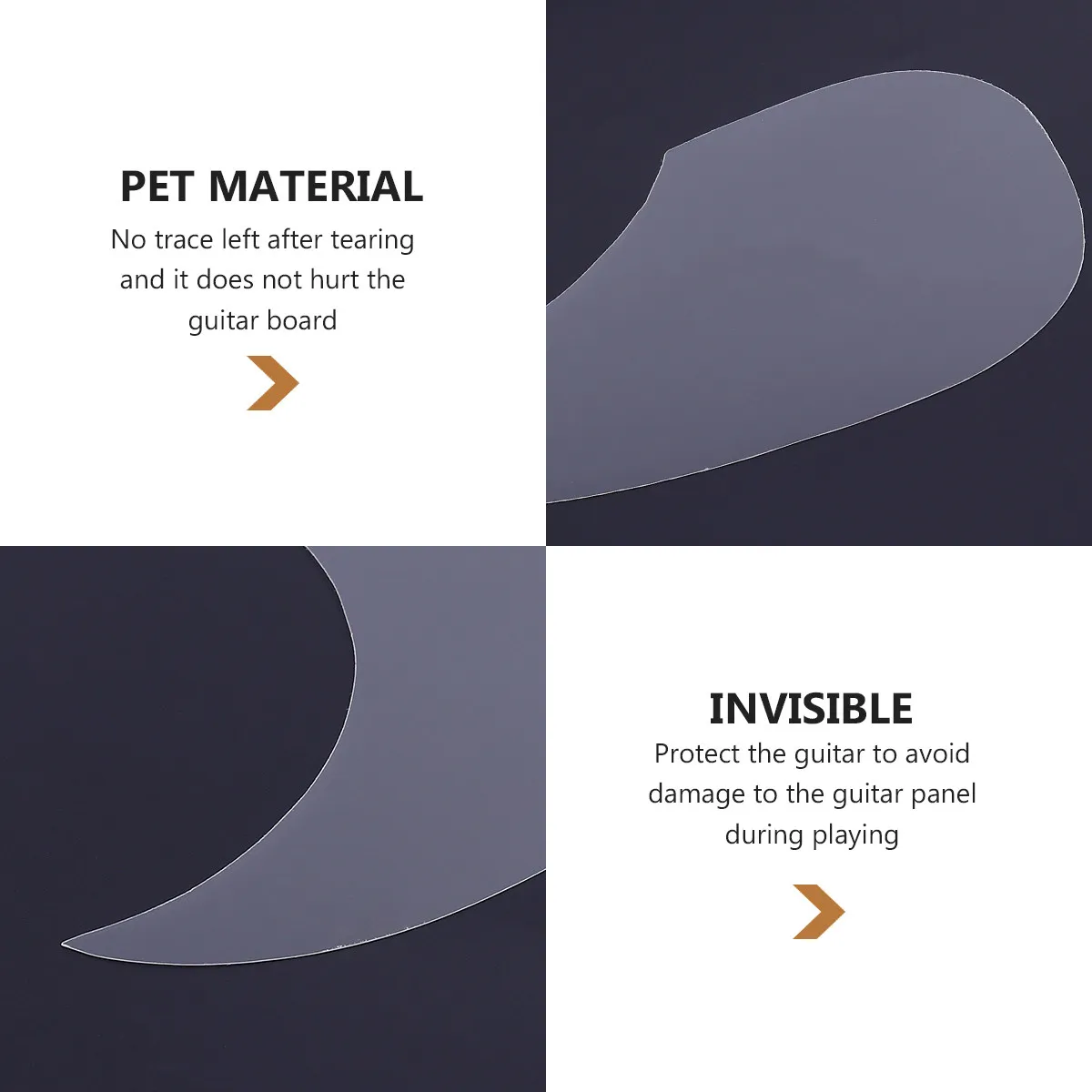 1Pcs Exquisite Workmanship Transparent Pet Guitar Pickguard Sticker Precision Cut Anti Scratch Guitar Protection Accessory Set