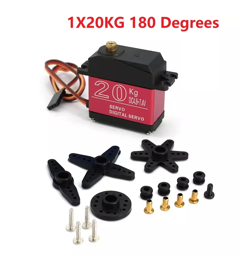 Wasserdichtes Servo mit hohem Drehmoment, 20 kg, 25 kg, 30 kg, 35 kg, 180 270 Grad, digitales Kupfergetriebe/Stahlgetriebe-Servo, für Roboterarm-DIY