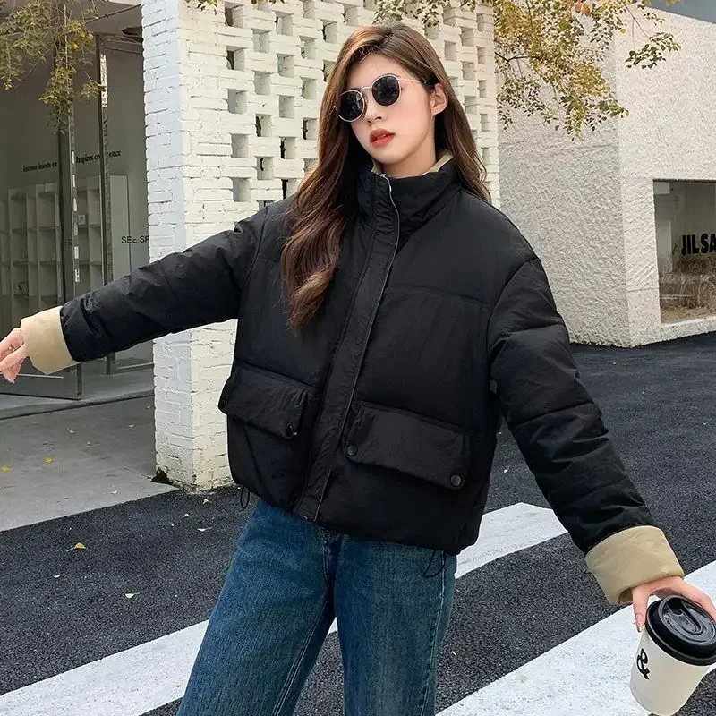 Jackets Loose Casual Fashion 2025 Parkas Woman Zip-up Coats for Women Outdoor Clothes Modern Winter 2024 High Quality Cheap Hot