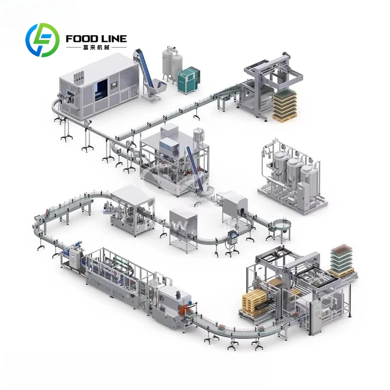 Customized High Productivity Beverage Filling Machine Motor/Engine, 300-1000ml Plastic Bottle Automatic Production Line