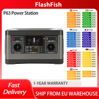 Flashfish P63 Portable Power Station, 500W AC Output, 5xDC Ouputs, 4xUSB Outputs,520Wh/140400mAh Lithium Battery Solar Generator