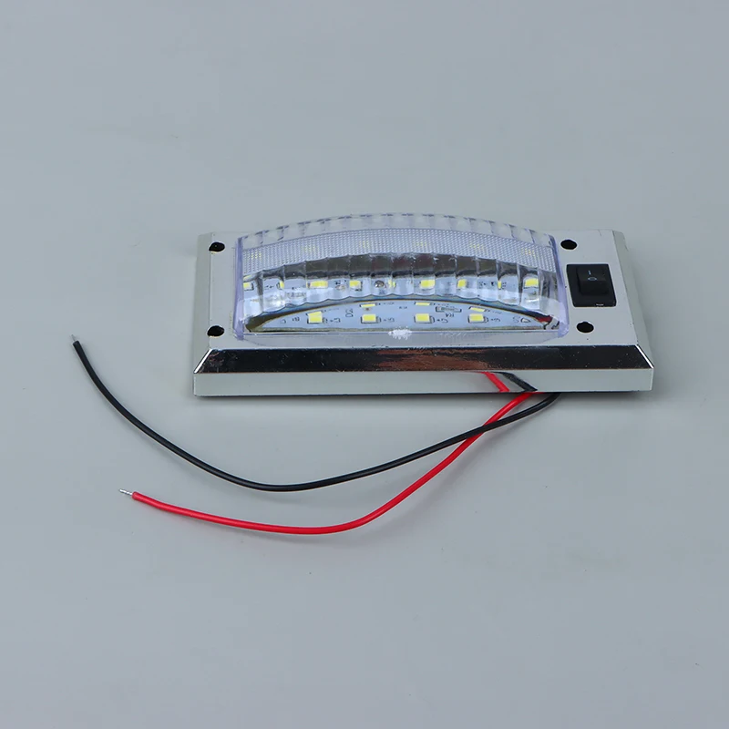 Panel de luz LED para Interior de coche, lámpara de lectura de alto brillo, luces de cabina para furgoneta, camión, RV, barco, Camper, interruptor de encendido y apagado, 12V-24V