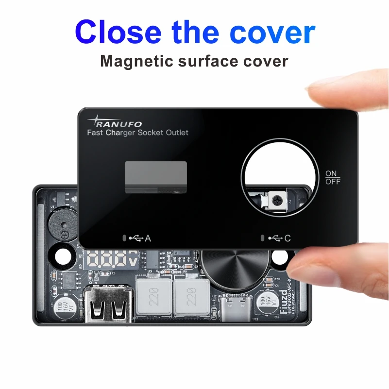 Quick Charge PD Type C USB Ports Car Bus Charger Socket Adapter 12V/24V USB Power With Swith For Marine Motorcycle Accessories