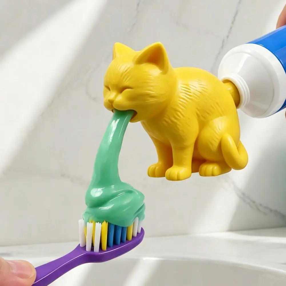 3d Printed Toothpaste Extruder Funny Cat Toothpaste Dispenser 3d Printed Pet Toothpaste Squeezer Bathroom Sink Tube for Easy