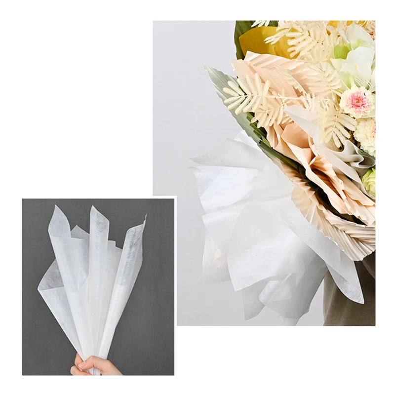 40Pcs Flower Packaging Paper Translucent Milk Cotton Lining Paper For Florist Wrapping Bouquet Soft Colorful Decorative Paper