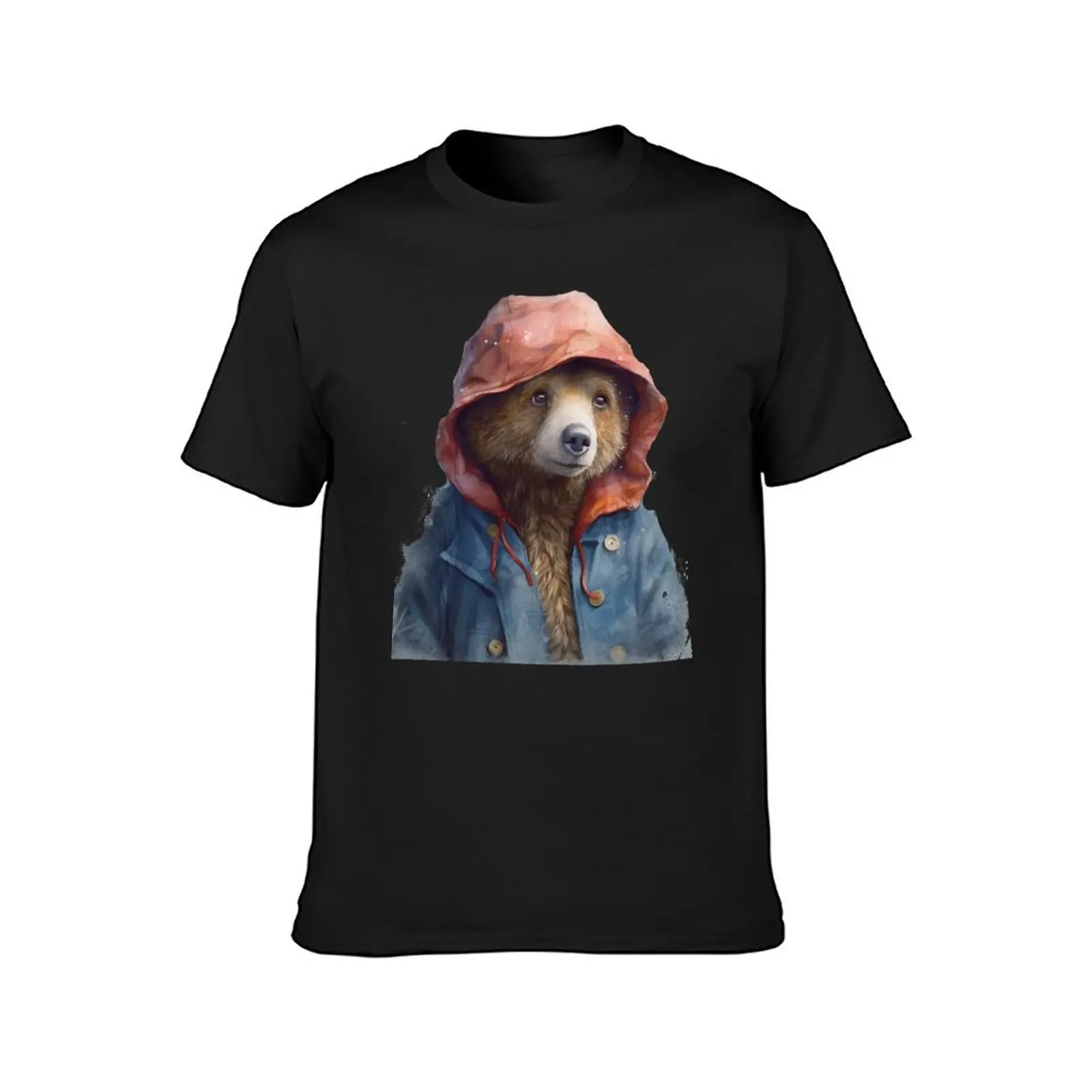 Paddington Bear Watercolour T-Shirt anime summer top sublime t shirts for men cotton