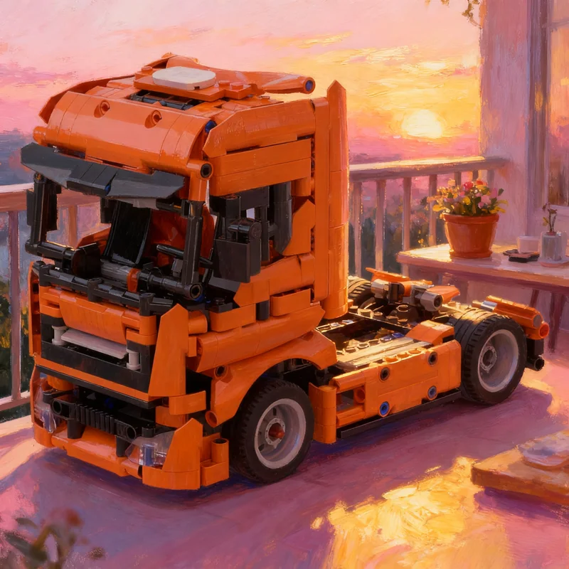 689 pçs moc caminhão modelo técnico blocos de construção presentes natal arquitetura diy montar brinquedo educação tijolo ideia criativa