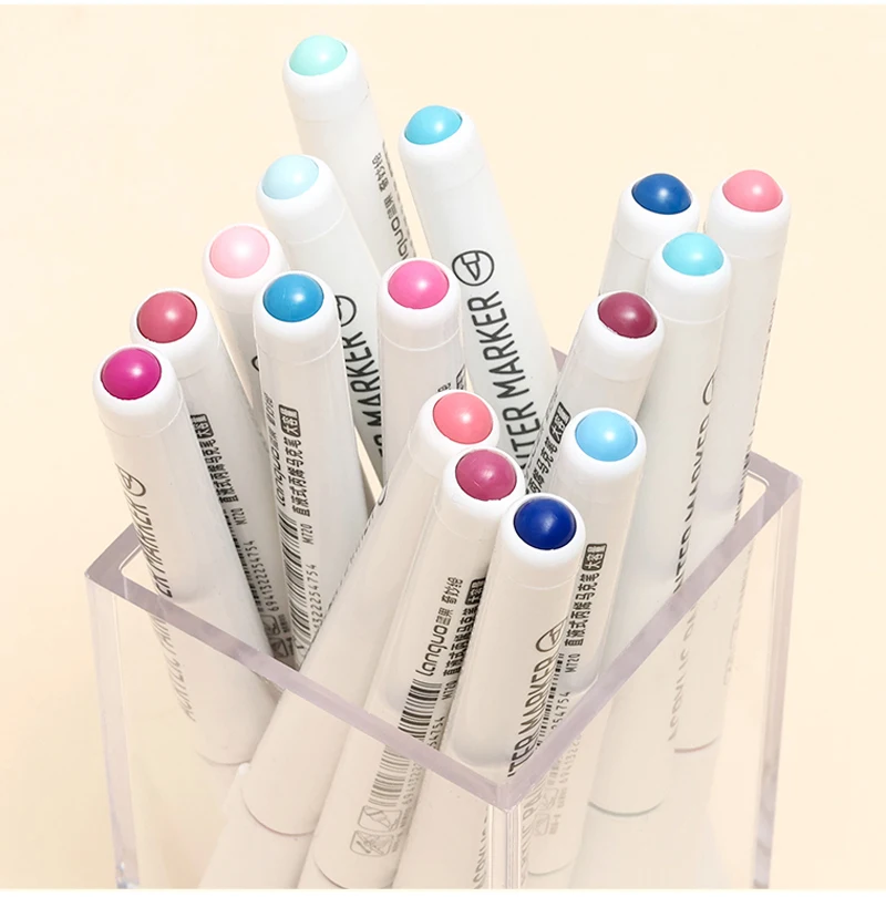 9 farben/Set Acryl Farbe Kunst Marker Stift DIY Graffiti Zeichnung Stifte Für Notebook Tagebuch Schreiben Malerei Schreibwaren – Detail 10