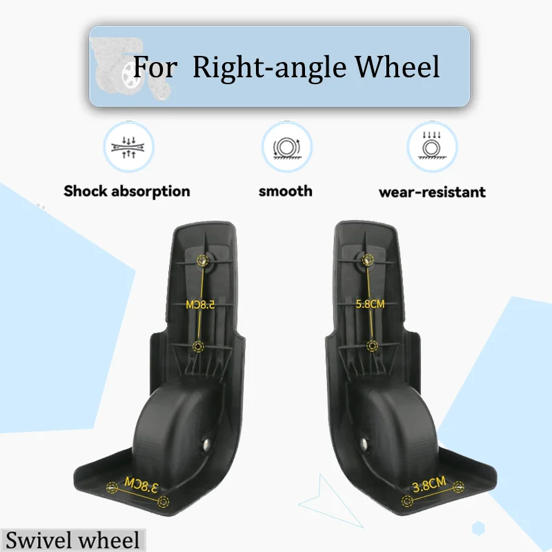 

For Suitcase Fixed Wheels Replacement Straight Castors For Suitcase Front Durable Plastic Construction