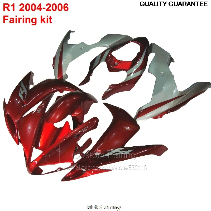 Motorcycle fairings For YAMAHA yzf r1 04 2004 ( Metallic Red ) Fairing kit lx18
