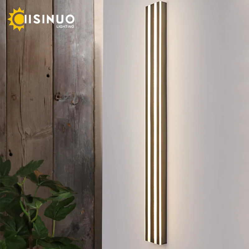 Waterproof Outdoor Wall Lights IP65 Linear Garden LED Lighting Anti-Rust Stainless Steel for Villas Porch Balcony Facade Durable