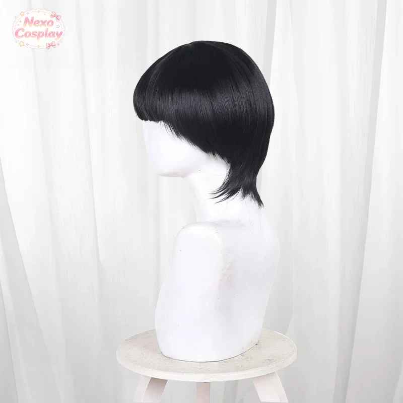 Witch Hat Atelier Euini Cosplay Wig Black Short Hair Round Top NexoCosplay view 3