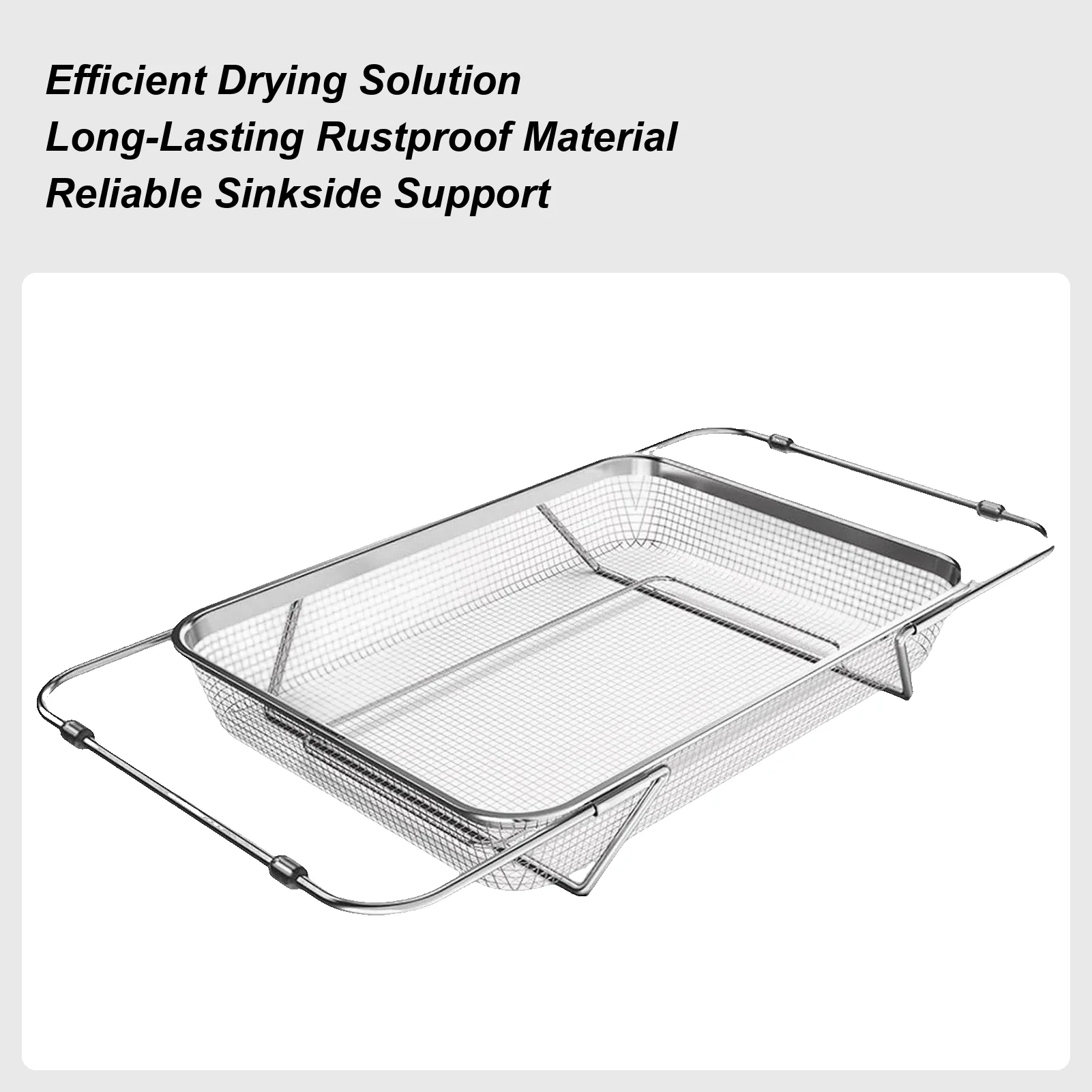 

Dish Rack For Kitchen Sink Stainless Steel Extendable Draining Basket Sink Draining Dryer Rack For Bowls Cups Mugs Tableware