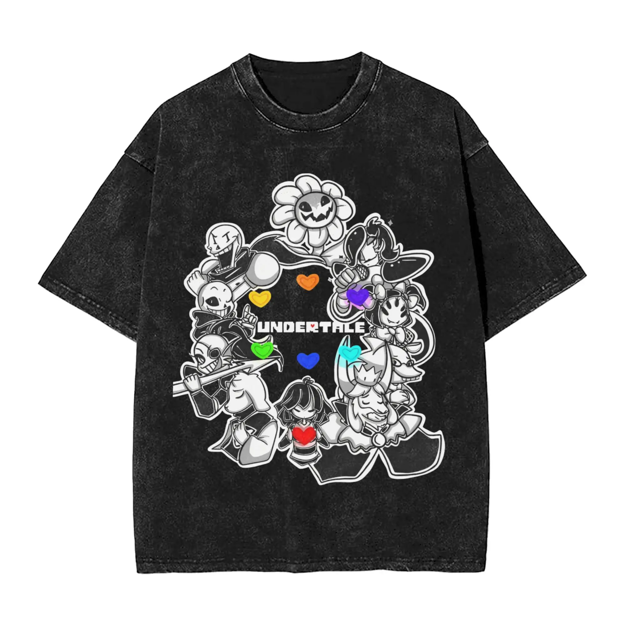 مضحك Undertale لعبة فيديو تي شيرت للرجال س الرقبة القطن الخالص غسلها تي شيرت قصيرة الأكمام تيز هدية فكرة القمم