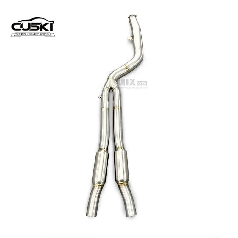 Stainless Steel Racing Middle Pipe with Resonator Middle Silencer   Suitable for BMW 840 G15 G16 3.0T 2019-2023 car exhaust