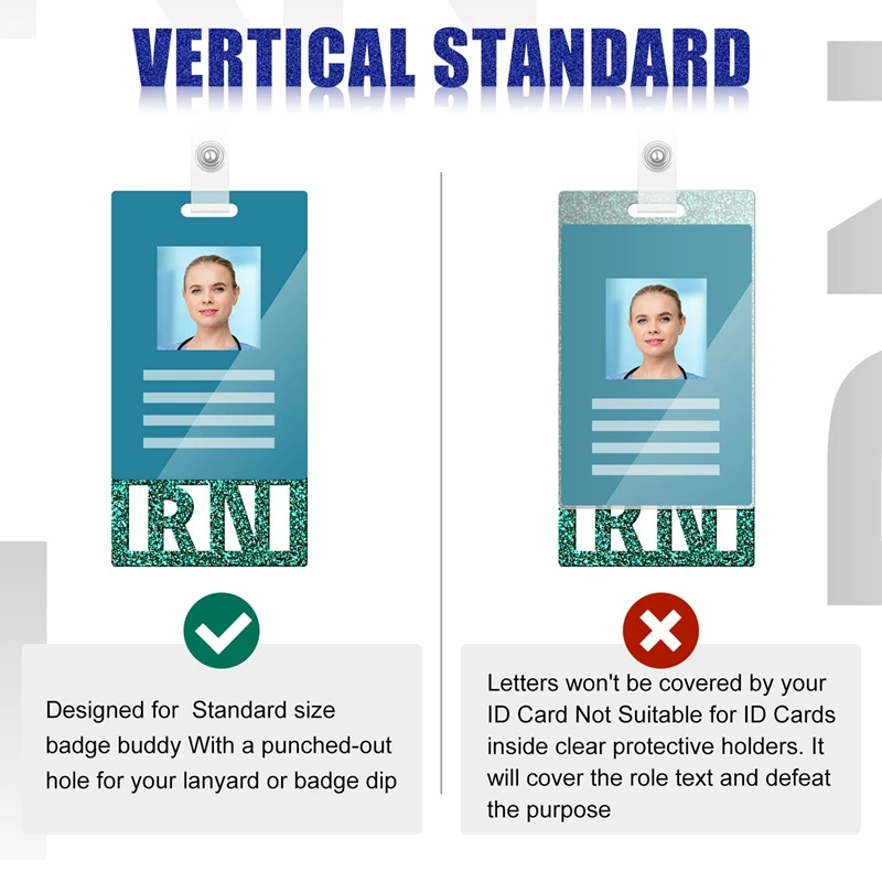 8 шт. зарегистрированный держатель для значка медсестры RN с блестками RN ID бейдж карты для медсестер коллеков студентов-медсестер