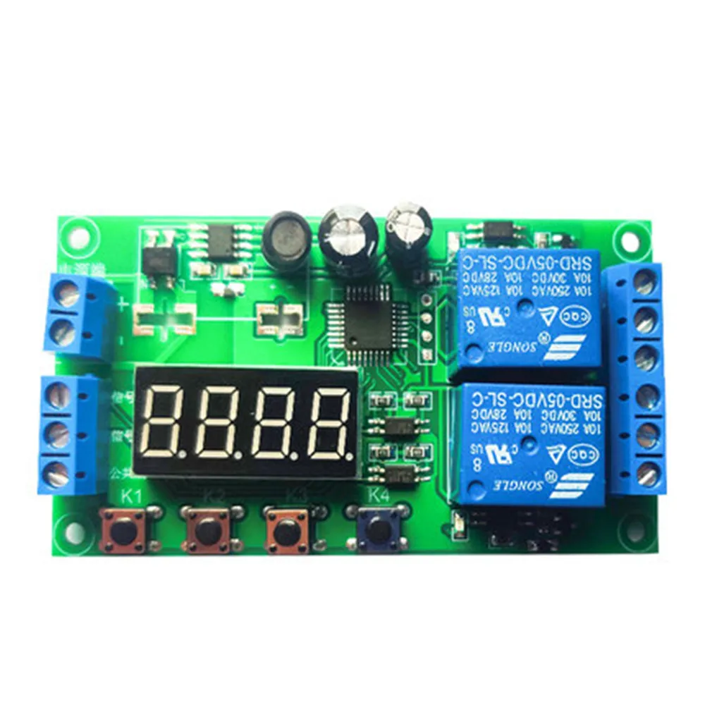 Yf-7 dual-channel delay relay multi-function pulse trigger cycle timer DC 7-30v 2019 new style hot