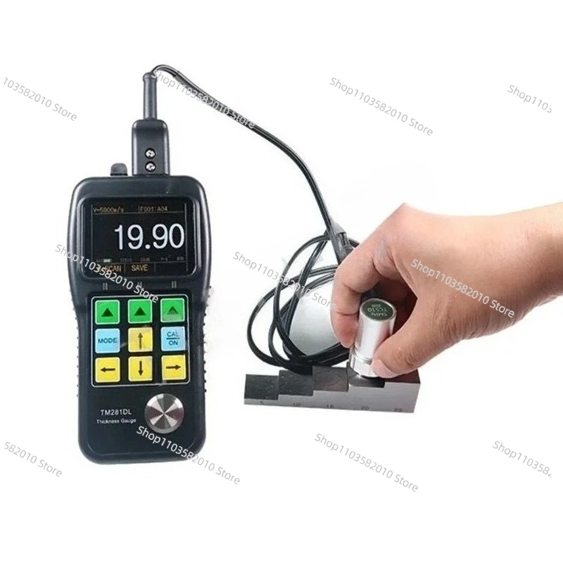Ultrasonic thickness gauge/thickness testing/ ultrasonic tester with  A&B Scan and through coating and paint TM281DL