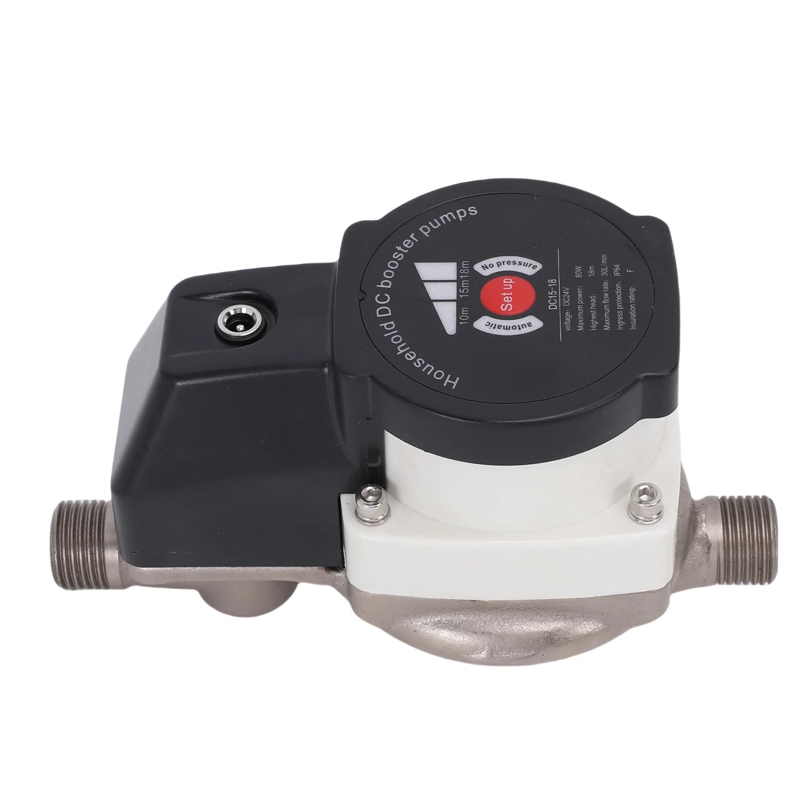 Smart Shower Water Pressure Booster Pump 475.5GPH 80W 36.2PSI Energy Saving for Home 1/2in NPT Interface Manual Automatic 2 Swit