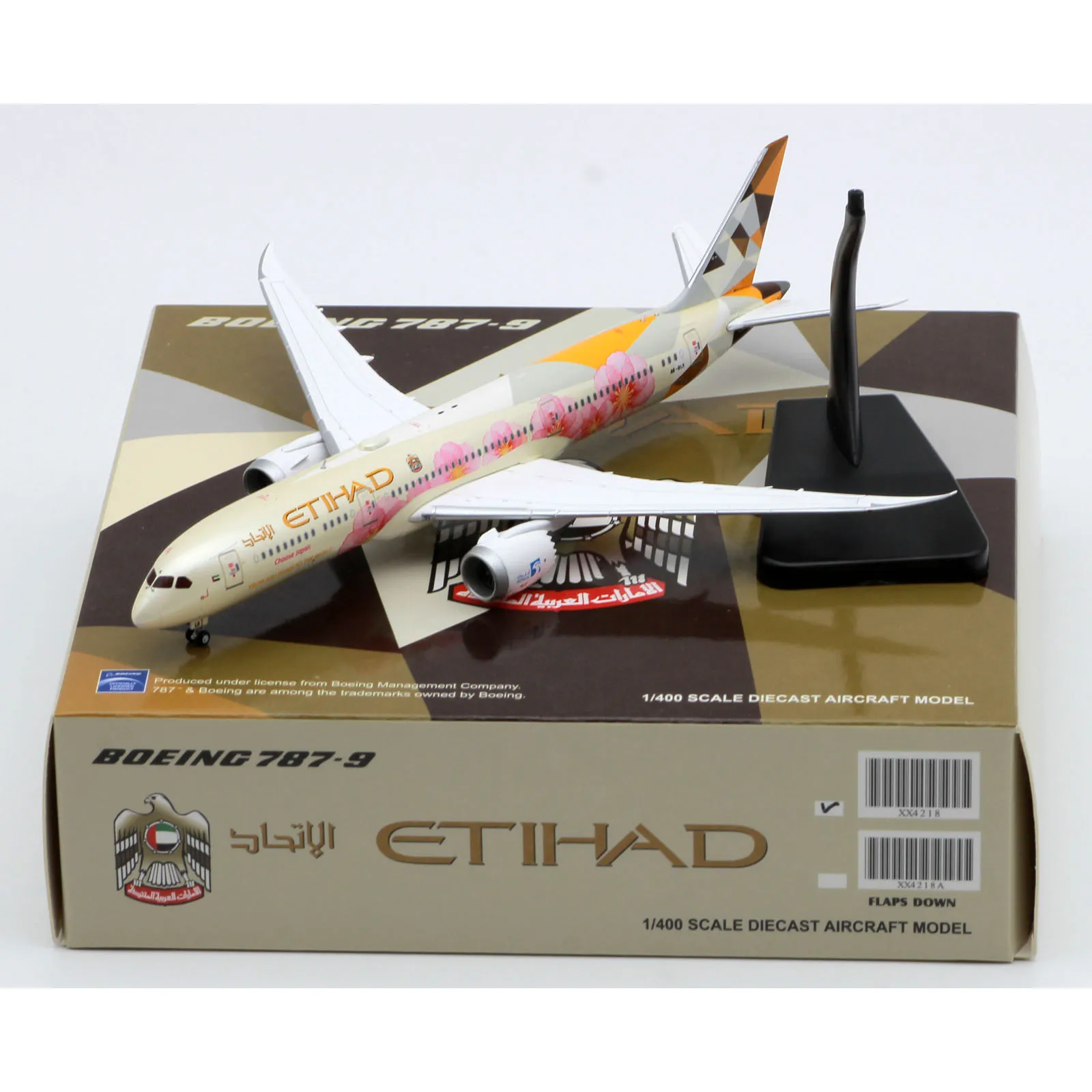 

XX4218 Alloy Collectible Plane Gift JC Wings 1:400 Etihad Airways Boeing B787-9 Diecast Aircraft Jet Model A6-BLK With Stand