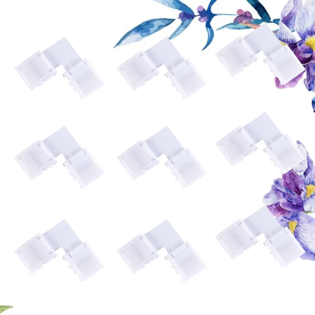 

15Pcs Rgb LED Strip Connector 90 Degree Corner Durable Copper Plastic Linker for 10mm 4-Pin LED Light Strip Adapter Extension