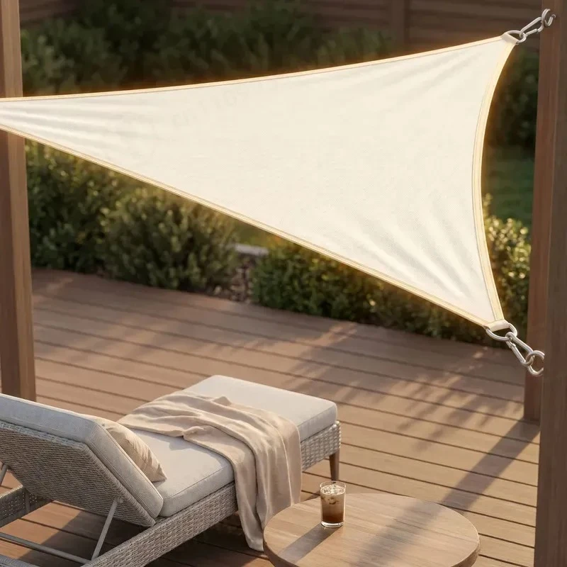 420D Waterproof Triangular Sun Shade Sail Outdoor Canopy Awning for Patio Garden Deck UV Protection Shelter