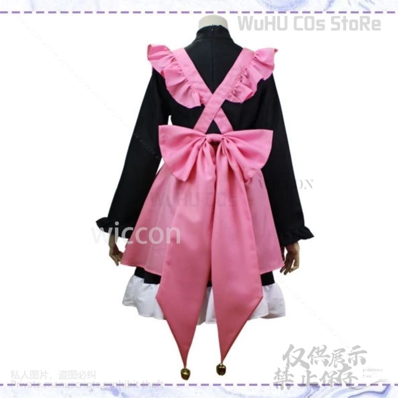Anime Sakura Card Captor Cardcaptor Cosplay Cat Dress Lolita Furry Ear Wigs Sakura Costume Black Pink For Girls Woman