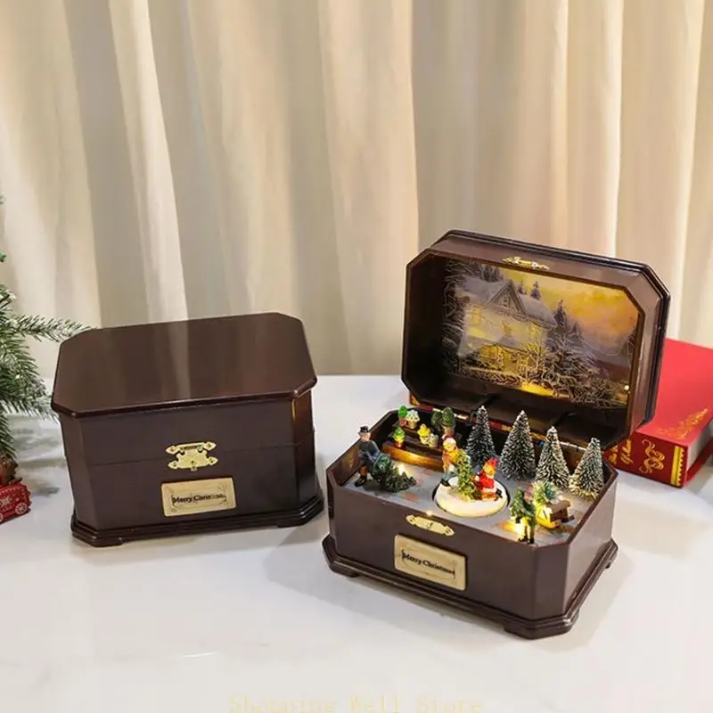 KX4B świąteczne LED Music Box Xmas Derde Sound Skarb