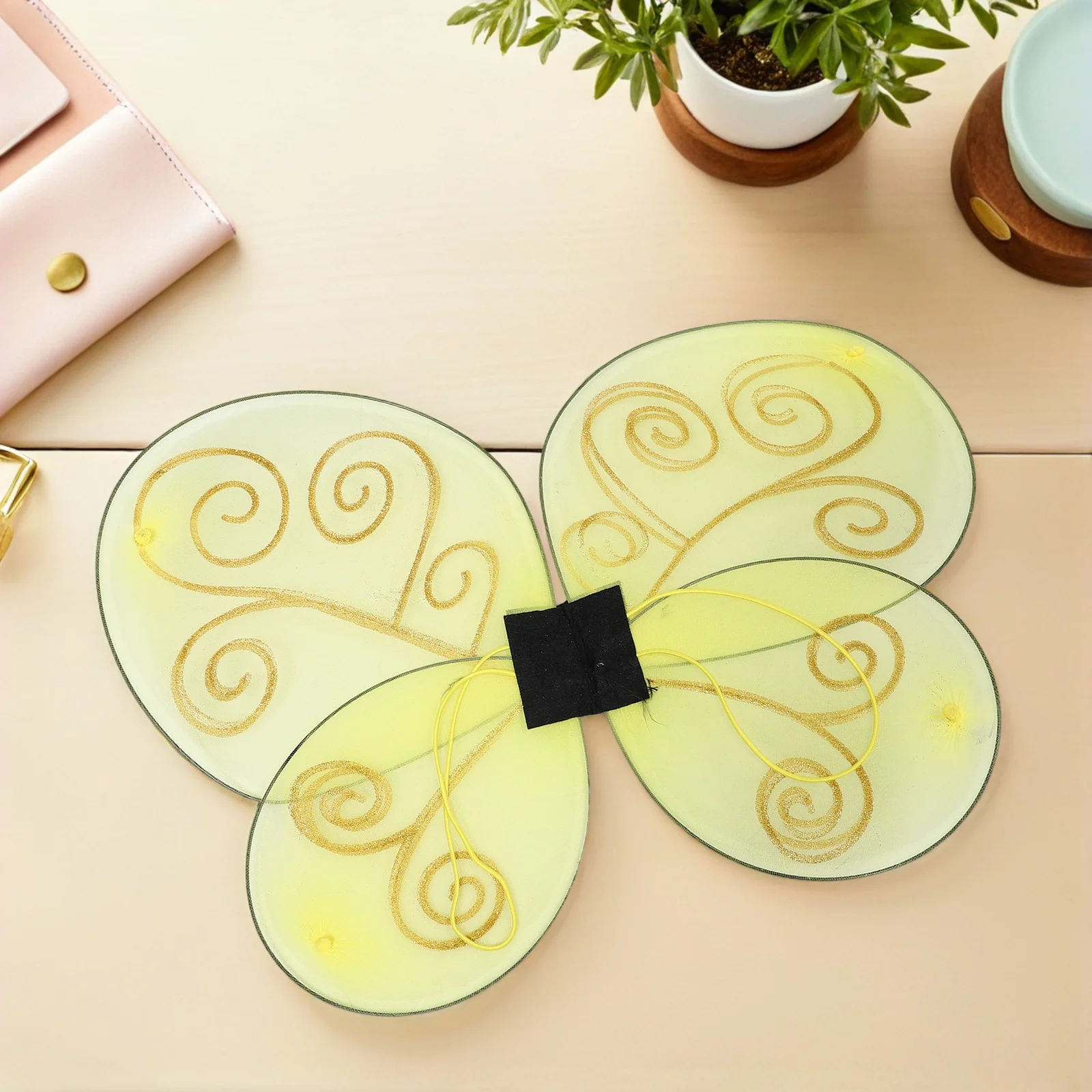 

Yellow Bee Wings Fairy Costume Accessories for - Perfect Party Favor Dress Up Prop for Halloween Plays Photos -