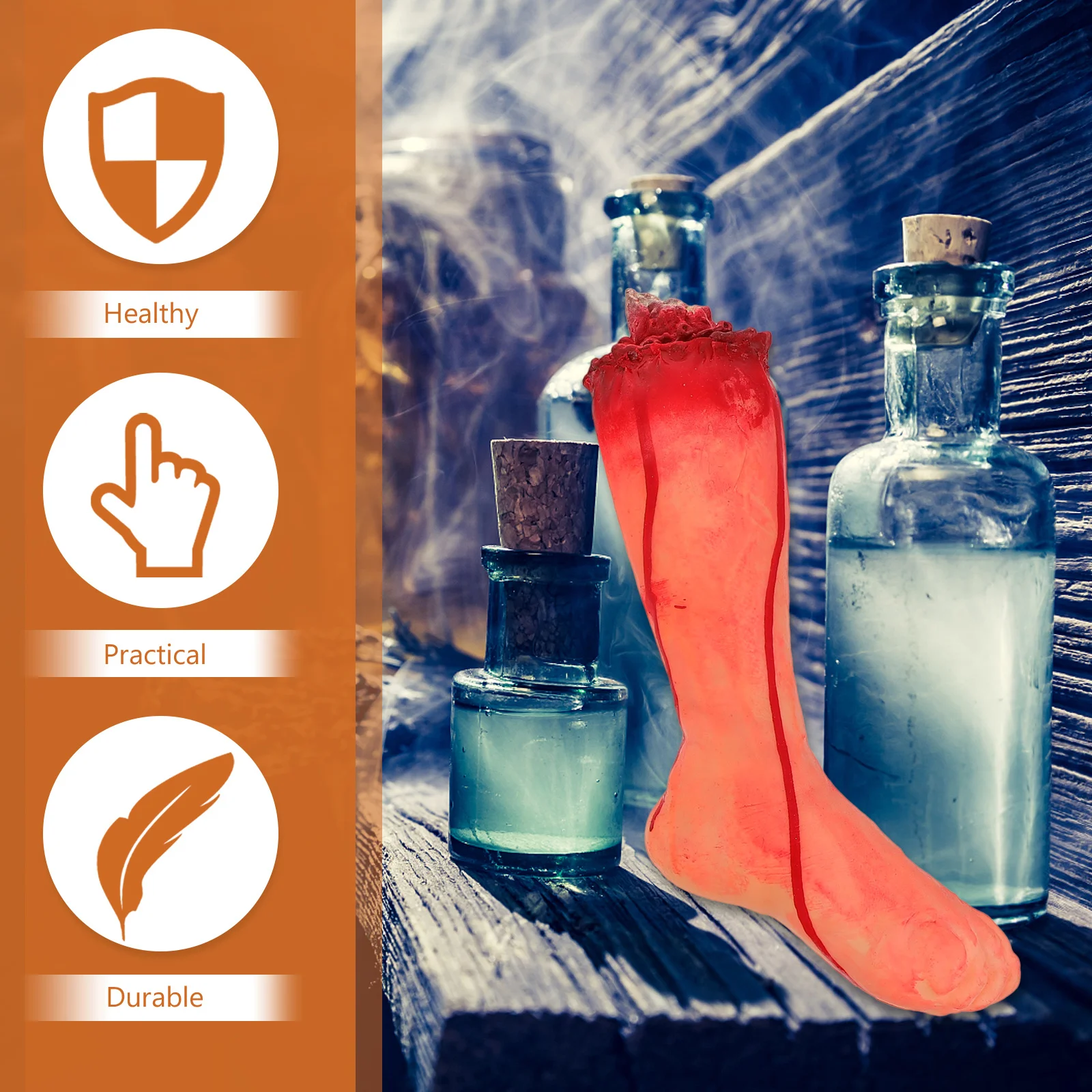 Ensemble de pieds et mains coupées réalistes, 4 pièces, décoration de farces d'halloween, parties du corps sanglantes, accessoire de Simulation de membres en vinyle, décor effrayant