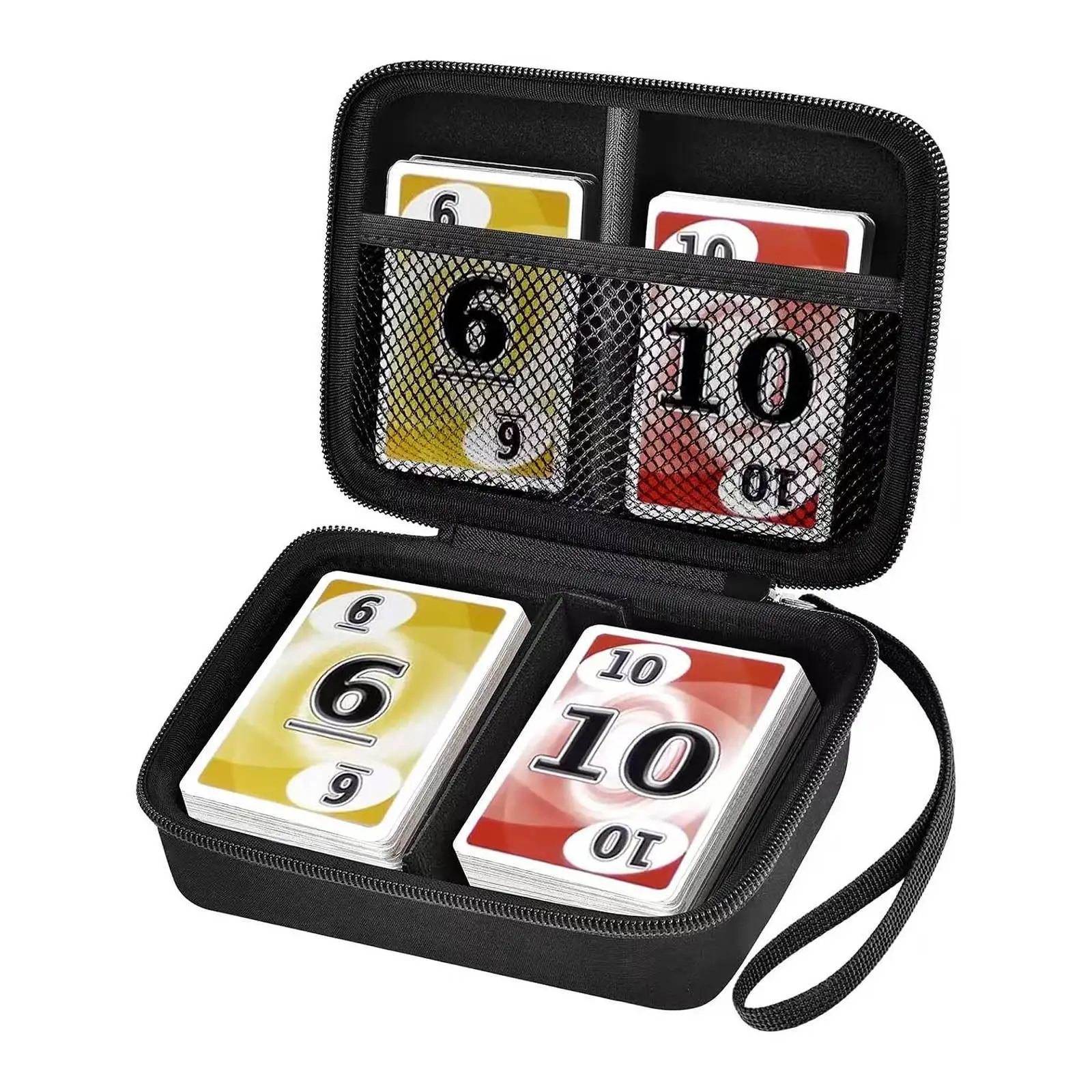 

Футляр-органайзер для игровых карт из ЭВА, легкий, на молнии, дорожный, с ремешком, для футбольных, спортивных и бейсбольных карт