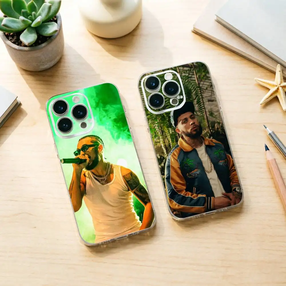 JC R-REYES Fashion Rapper Phone Case For iPhone 17 16e 16 15 14 13 mini Pro Max Air Plus Transparent Soft Cover