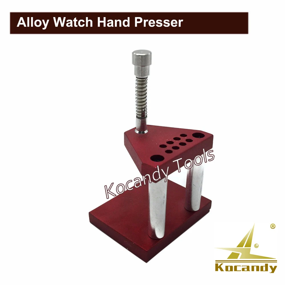 Alloy Watch Hand Presser Press Set Repair Tools Red for DIY Watchmaker