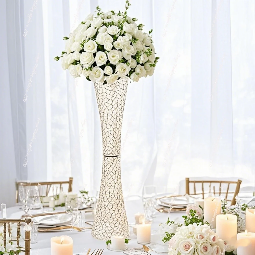 

5pcs/10pcs)sliver/gold Glass Wedding Centerpieces and Table Decorations Candelabra for Wedding Centerpiece