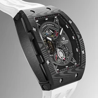 TSAR BOMBA Mens Watches Carbon Fiber Automatic Mechanical Wristwatch Sapphire Glass Water Resistant Clock Gift for Men photo 3