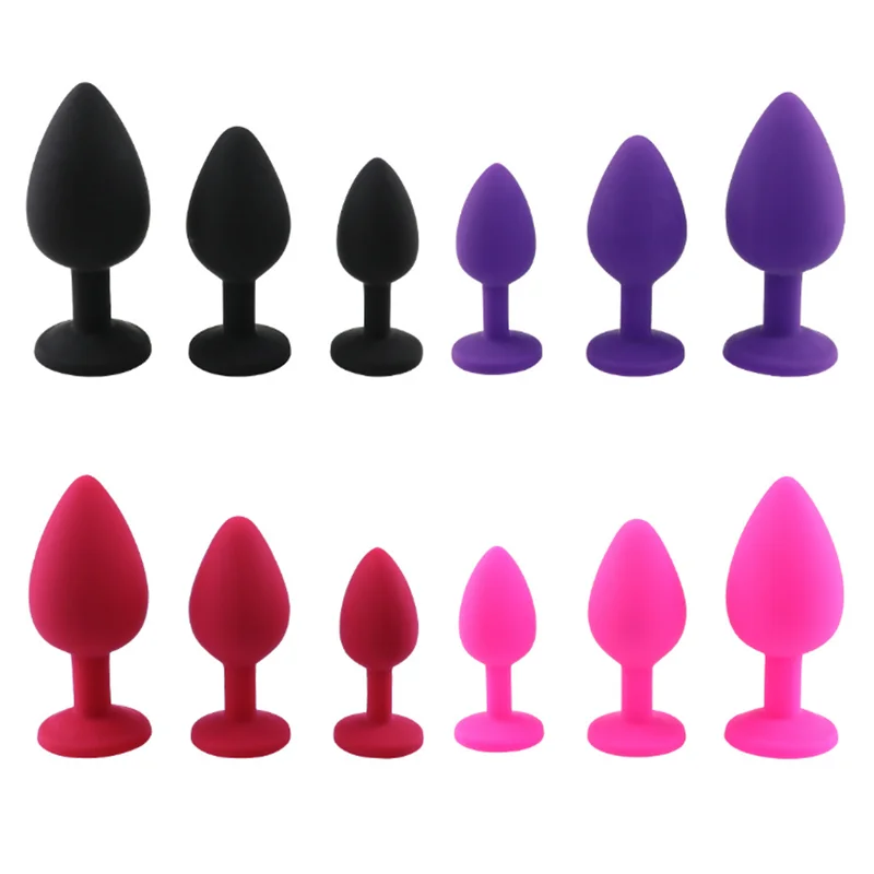 3 Sizes S/M/L Butt Plug Sex Toys With Crystal Diamond Soft Silicone Anal Plug Adult Game Masturbator for Women/Men/Couples